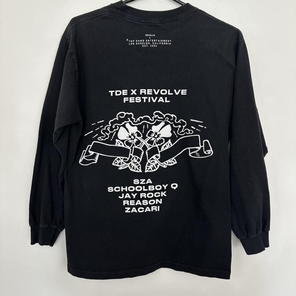 TDE‎ Revolve Festival Shirt Mens Medium Black Long Sleeve Top Dawg SZA Jay Rock